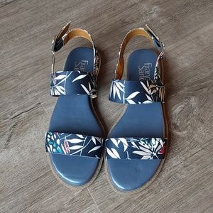 Franco Sarto Floral Back Strap Velocity Sandals